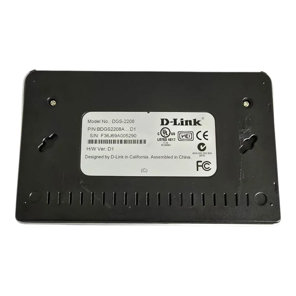 D-LINK DGS-2208 Gigabit Desktop Switch 8-Port w/ Power Supply TESTED & WORKING!